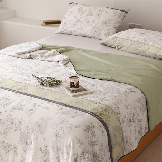 【武汉.蔡甸区】银鹏汉棉夏凉被空调被子秘密花园-灰200cm*230cm 商品图3