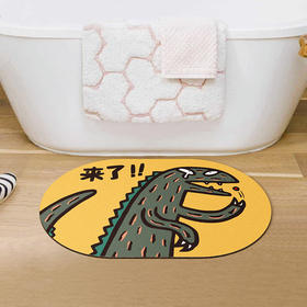 宫西达也恐龙系列IP衍生品——地垫 丝圈地垫 入户门垫子 浴室防水吸水地垫  （商品规格中间是商品尺寸）