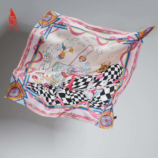 SAINTJOY/上久楷 双面印花真丝方巾  梦幻时空  FJS22045-1 商品图11