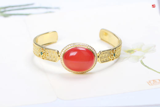 南红保山冰红手镯【蔷薇】 商品图3