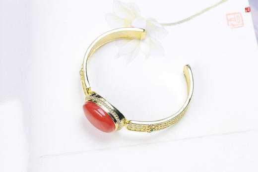 南红保山冰红手镯【蔷薇】 商品图5