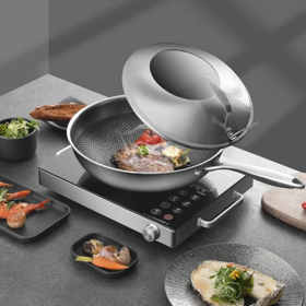 【分仓直发包邮】康巴赫-诺曼蜂窝304炒锅 CNM32A1