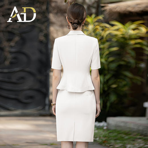 AD时尚通勤职业装女士主持演讲服装2023夏季新款收腰西装套装工装 商品图3