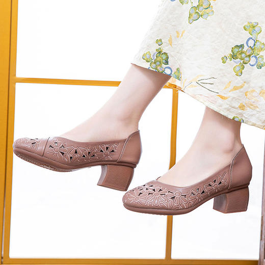 夏新中老年真皮女鞋妈妈鞋WZ3391 商品图2