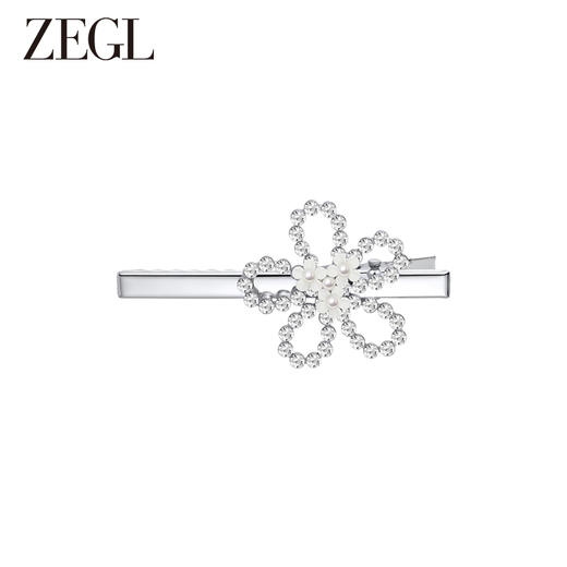 ZEGL设计师花梦系列花朵发夹女侧边2023新款后脑勺一字夹发饰头饰 商品图2