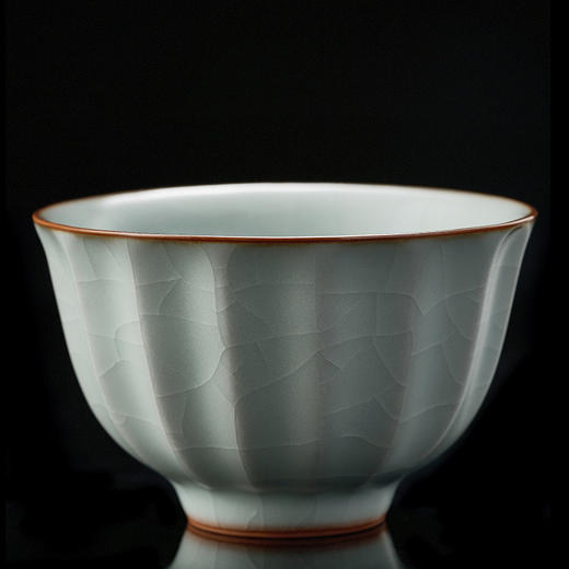 丰子汝窑【葵花杯2入】茶杯汝瓷功夫茶具主人对杯陶瓷单杯品茗杯茶盏礼盒装 商品图5