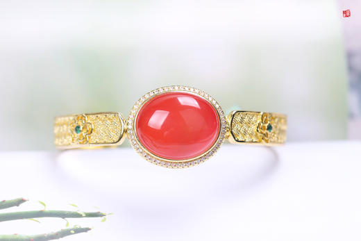 南红保山冰红手镯【蔷薇】 商品图0