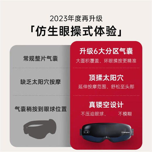 美国西屋Westinghouse 眼部按摩仪 气囊揉捏 热敷按摩 可连接蓝牙音乐 商品图8