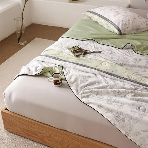 【武汉.蔡甸区】银鹏汉棉夏凉被空调被子秘密花园-灰200cm*230cm 商品图10