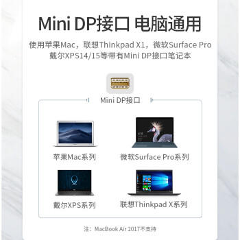 绿联Mini DP转HDMI/VGA转换器线4K迷你DP雷电2拓展坞转接头 适用苹果微软电脑接显示器投影仪 10439 商品图2