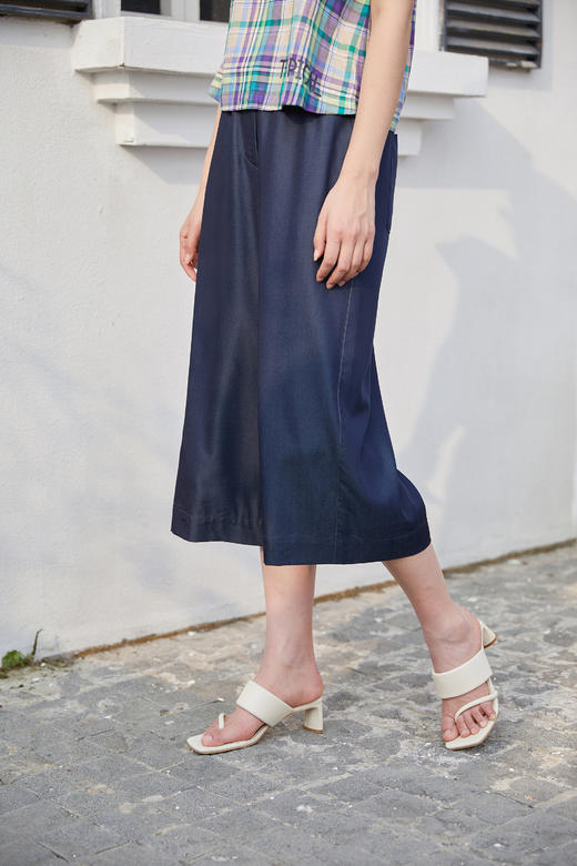 奇威  深蓝牛仔裤阔腿裤0DB02117 商品图7