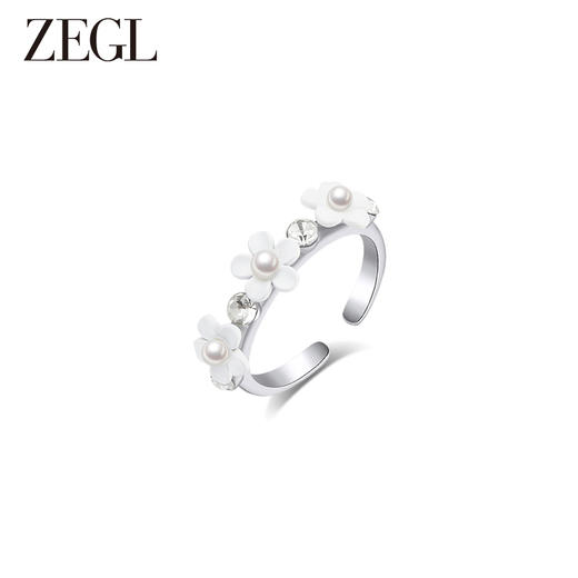 ZEGL设计师花梦系列花朵戒指女小众设计指环时尚个性开口食指戒子 商品图2