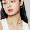ZEGL淡水珍珠串珠项链女轻奢小众高级感彩色珠子虎眼石水晶锁骨链 商品缩略图3