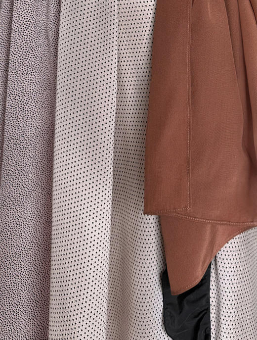 TYNVIE配腰带泡泡袖连衣裙 - 波点 商品图7