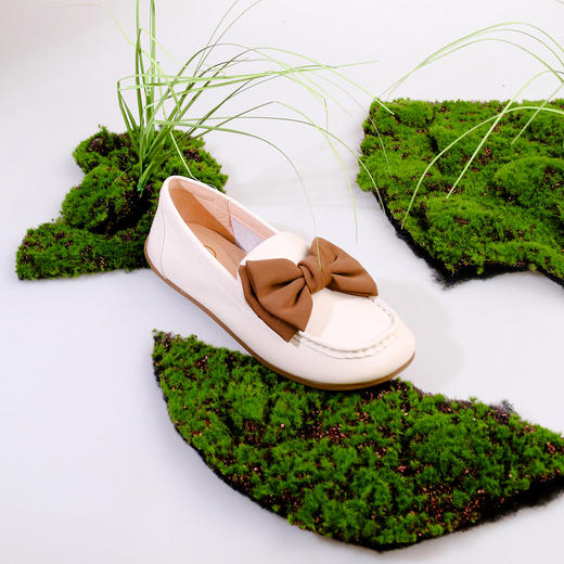 Safiya/索菲娅2023新款春夏浅口低跟真皮蝴蝶结平底休闲单鞋SF31112435 商品图11