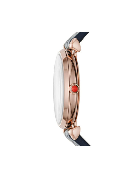 【时计廊】阿玛尼（Emporio Armani) 新款贝母表盘手表女 个性时尚条纹皮带石英表 女AR11224 灰色 商品图1