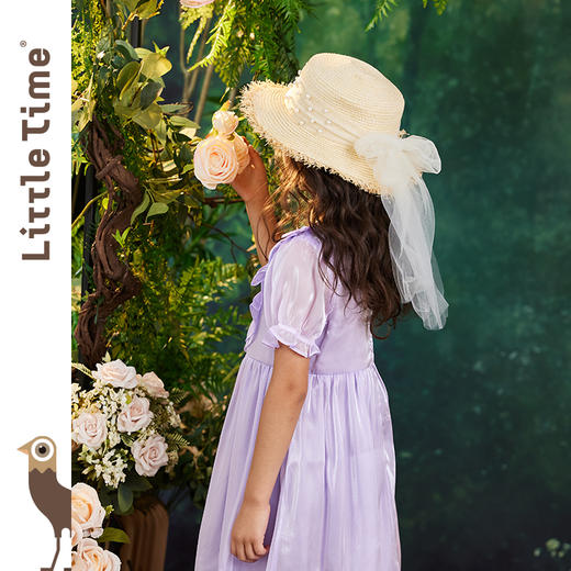 littletime女童流光暮云纱连衣裙公主裙2023夏季新款中大儿童裙子 商品图2