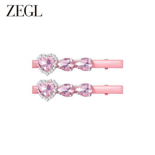 ZEGL爱心y2k多巴胺发夹女后脑勺一字夹鸭嘴夹侧边可爱发饰头饰品 商品图3