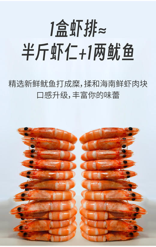 整块虾肉，虾含量＞70%！【海南鲜虾饼】寿司级鲜活虾原料 速冻锁鲜 原汁原味 鲜香弹牙 虾肉清晰可见！ 商品图5