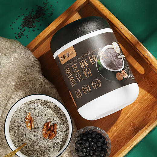 【买2送3】初草堂黑芝麻黑豆粉 9种黑食材  睡眠好 500g/罐 商品图5
