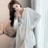 【斩男性感衬衫睡裙】悦动夏日热情。宽松设计，柔软舒适；防晒面料，让你尽情享受阳光；中长裙长，显瘦修身；独特情趣设计，让你充满魅力！ 商品缩略图1