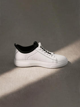 callisto白色牛皮革男士休闲鞋  FOSHC019WH