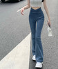 2023新款高腰提臀显瘦牛仔裤女，修身设计展现迷人曲线。微喇叭裤脚修饰腿型，百搭好穿又时尚，上新必备单品！ 商品缩略图0
