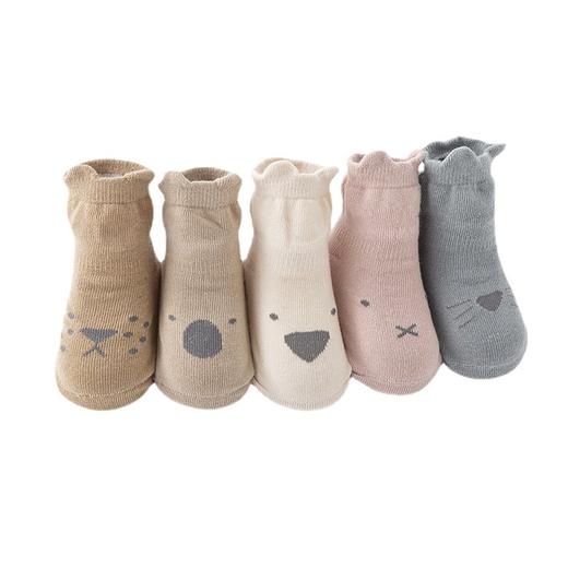 【5双】宝宝秋冬高腰地板袜大面积点胶防滑袜5双装 商品图3