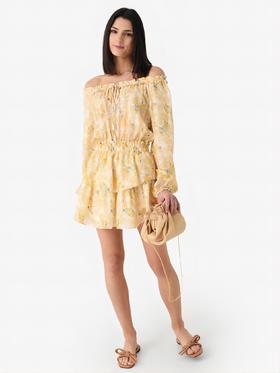 LOVESHACKFANCY - POPOVER DRESS - LEMON DAYDREAM - 连身裙 - 黄色