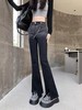 渐变色开叉微喇牛仔裤女；秋季新款紧身显瘦，撞色小个子喇叭长裤，时尚潮流，舒适贴身；展现你的青春活力！ 商品缩略图2