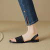 复古简约，纯色一字平底凉鞋WXJ-W1034-8 商品缩略图8