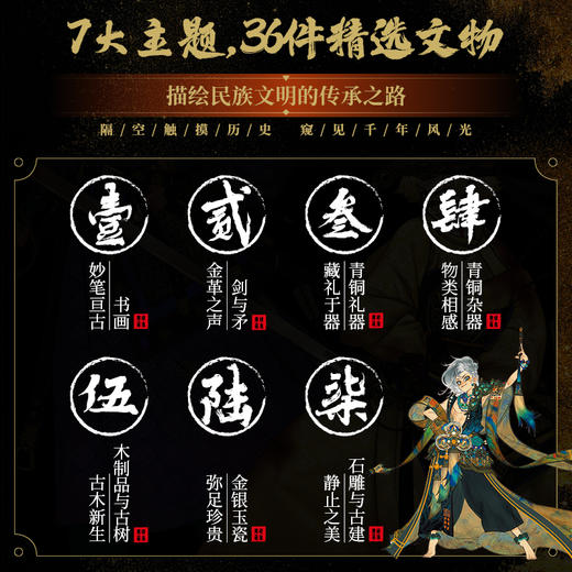 器灵 国家宝藏人形设计艺术图鉴 文物宝藏插画集国宝档案拟人动漫画册游戏动漫人物角色设计原画师文物图鉴漫画人物绘画 商品图3