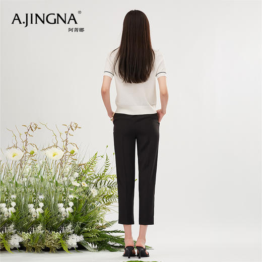 【商场同款】阿菁娜高级感V领短袖香风外套A28X318007 商品图3