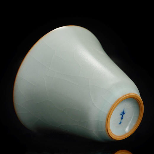 【丰子汝窑】【天青高心杯2入】茶杯手工开片主人杯陶瓷汝瓷单杯子个人品茗杯功夫茶具 商品图7