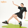 Safiya/索菲娅2023夏季新品小众炸毛兔IP厚底增高爱心拼色露趾凉鞋SF32115016 商品缩略图7