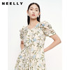 NEELLY纳俪商场同款夏季碎花连衣裙女泡泡袖抽绳收腰A字裙中长款N23061Y01200 商品缩略图2