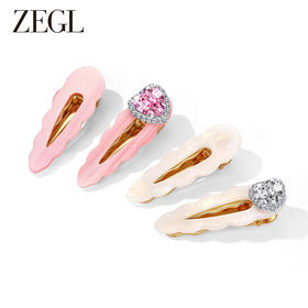 ZEGL爱心发夹女多巴胺后脑勺一字夹鸭嘴夹侧边边夹可爱发饰头饰品