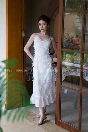 【门店同款】夏季重工刺绣花边连衣裙 150914385