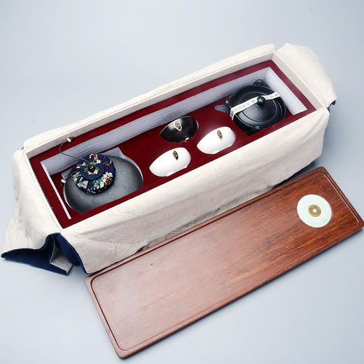 金镶玉茶具套装-纸盒茶叶布包款 商品图6