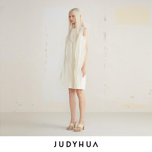 JUDYHUA 手工毛边蝶翼拼接设计款连衣裙 商品图1