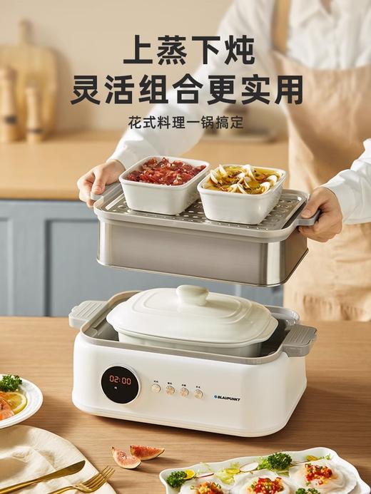 德国蓝宝不锈钢电蒸锅家用多功能蒸箱蒸煮一体锅多层小型蒸汽锅 商品图1