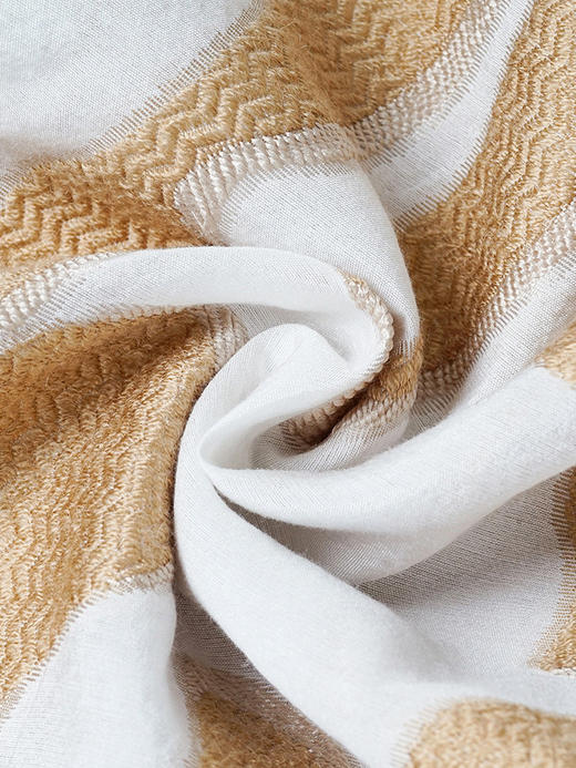 米思阳2025夏季新款复古风提花衬衣套头圆领一粒扣宽松上衣女1909 商品图3