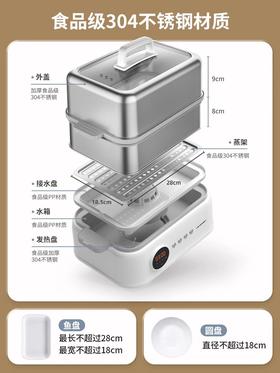 德国蓝宝不锈钢电蒸锅家用多功能蒸箱蒸煮一体锅多层小型蒸汽锅