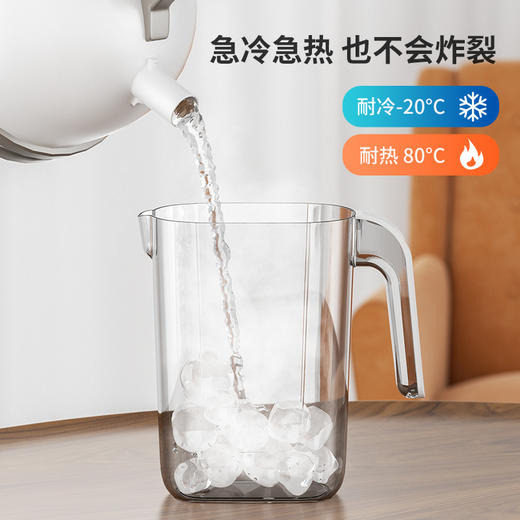【大容量凉水壶，耐冷耐热】日式家用冷水壶，无异味，大容量，耐高低温，食品级可接触材质，开口设计科学，茶隔过滤区分开，套装耐高温茶壶果汁饮料桶塑料扎壶 商品图2