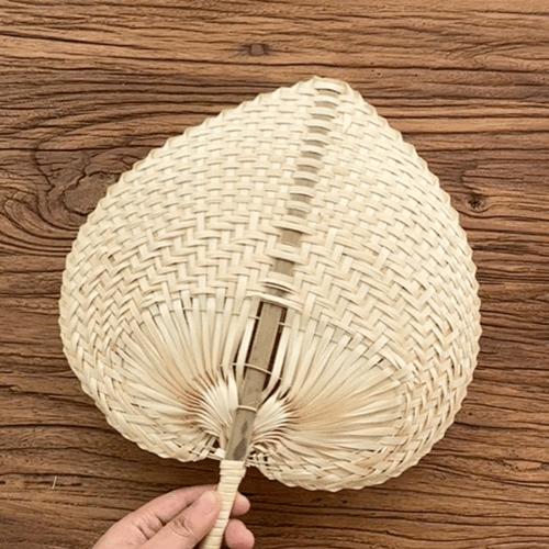 【应季好物】纯手工特色桃形竹编扇子2把（编织而成有点毛糙 介意慎拍） 商品图1