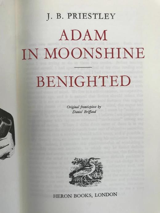 普里斯特利《月光下的亚当/愚昧无知》 1幅肖像插图 苍鹭出版社（HeronBooks）复古仿皮精装本 商品图3