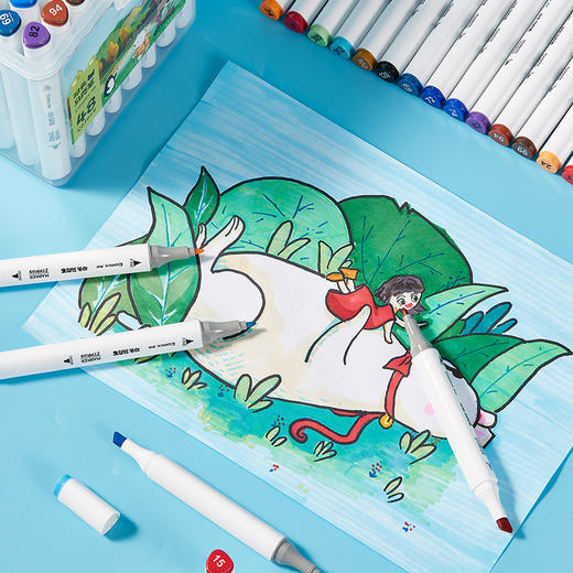 齐心 ZYMK09双头马克笔 1.0-6.0mm 商品图4