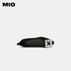 MIO米奥春秋女鞋中跟一脚蹬单鞋通勤工作鞋方钻小皮鞋黑色浅口鞋M234432402 商品缩略图2