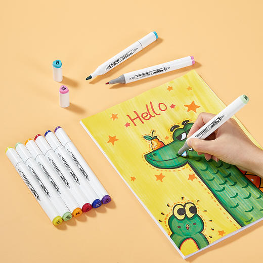 齐心 ZYMK07大三角杆双头马克笔 1.0-6.0mm 商品图3