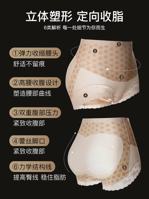 【特价】【2条/39.9元】【升级款强压收腹！！】秀黛女高腰提臀收腹平角裤H7335001T【贴身物品非质量问题不退换哟，介意勿拍！】【内裤非质量问题不退换】 商品图5